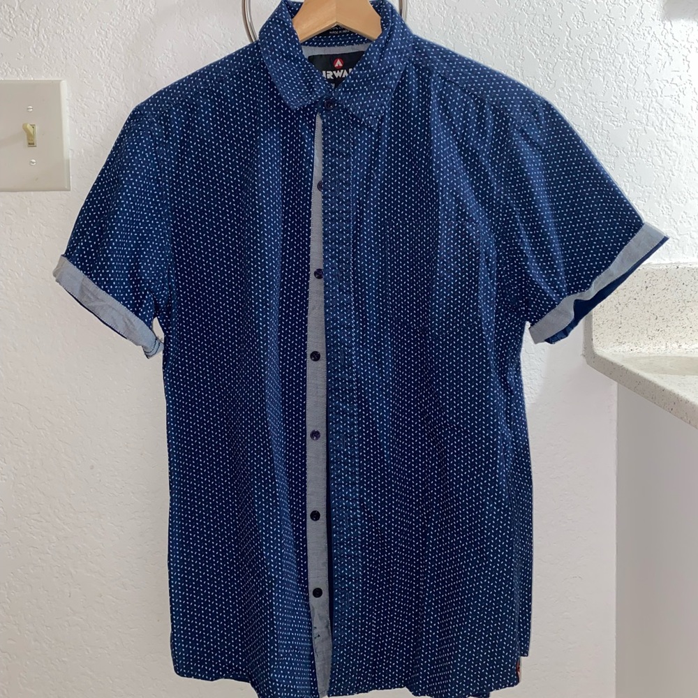 Airwalk Button Down, Medium, Blue